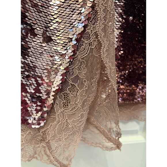 Intimately Free People Pink Sequin and Lace Spaghetti Strap Tank Size Small - Picture 6 of 6